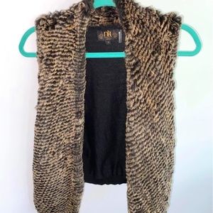 Metric Knit 100% Rabbit Fur Vest